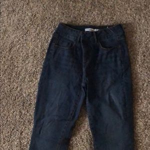 Dark wash skinny jeans